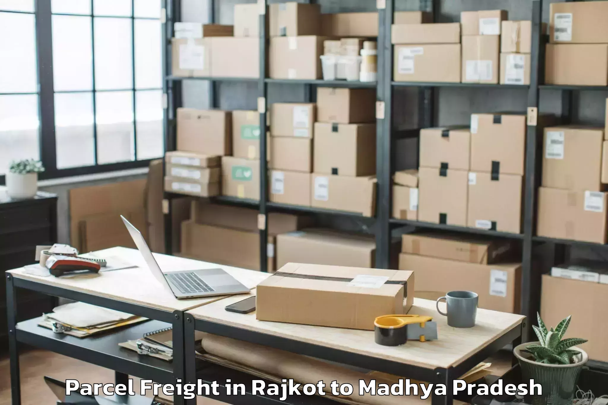 Hassle-Free Rajkot to Jawad Neemuch Parcel Freight